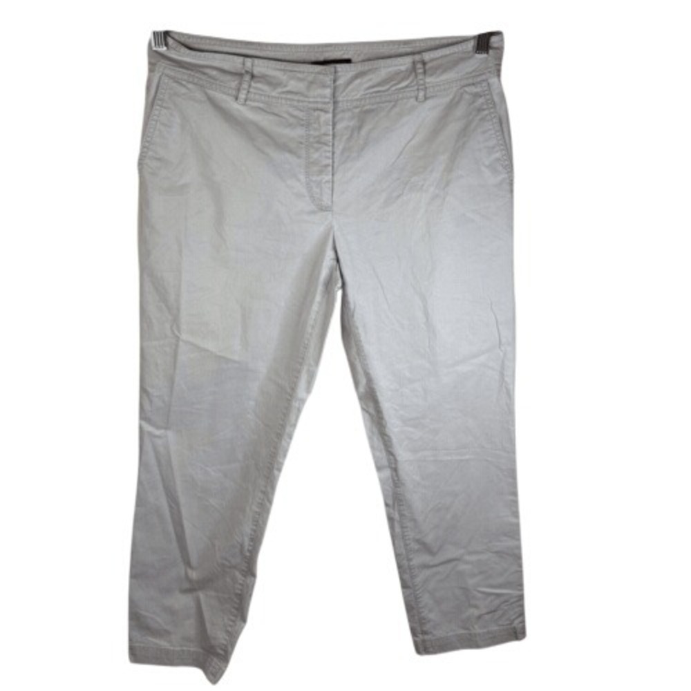 Eileen Fisher Womens Size 8 Chino Trousers Khaki Preppy Office Wear‎ 26" Inseam
